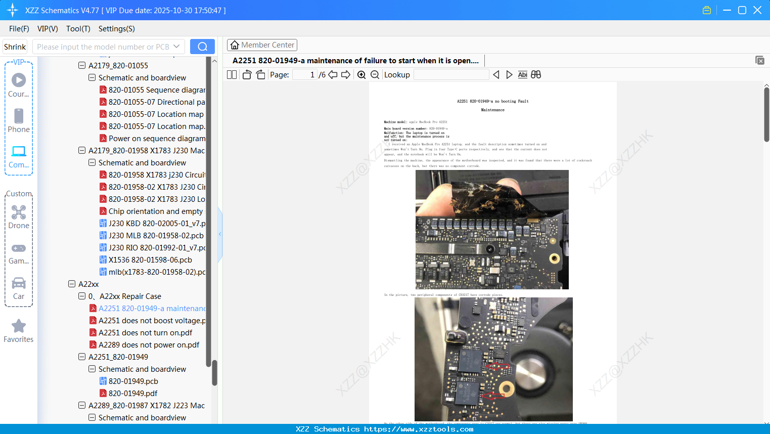 Laptop Apple A2251 820-01949-a Maintenance Of Failure To Start When It Is Open